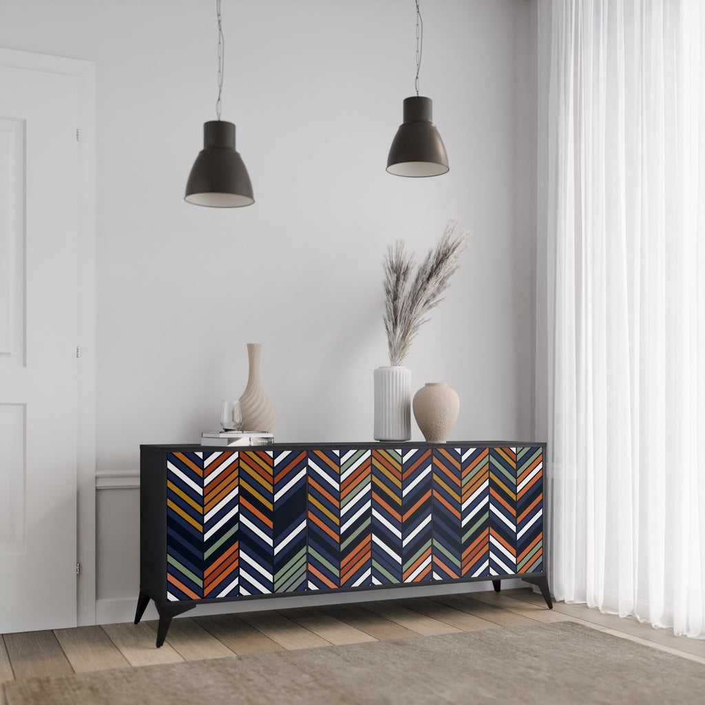 VIBRANT PATCHWORK 3-Door Sideboard