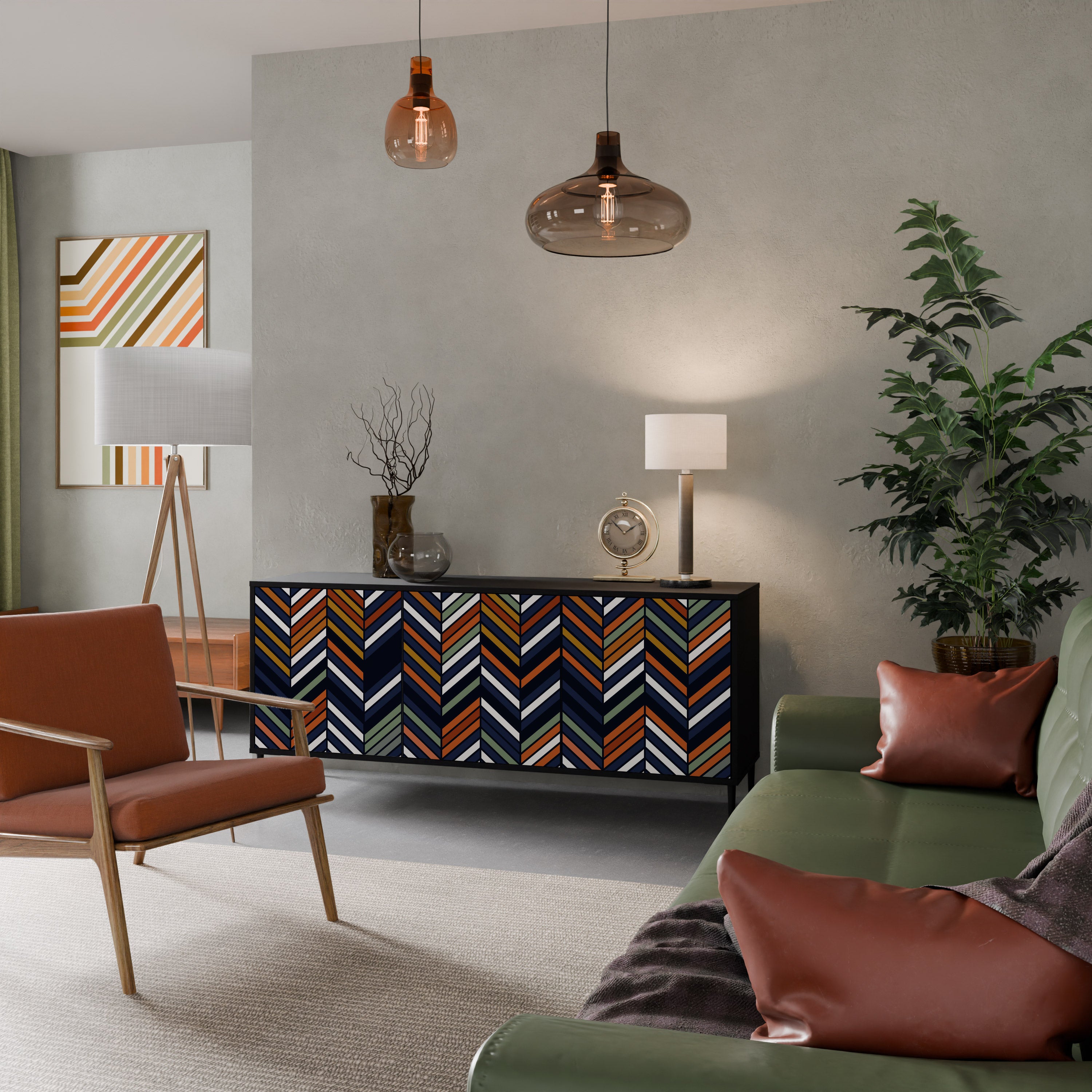 VIBRANT PATCHWORK 3-Door Sideboard