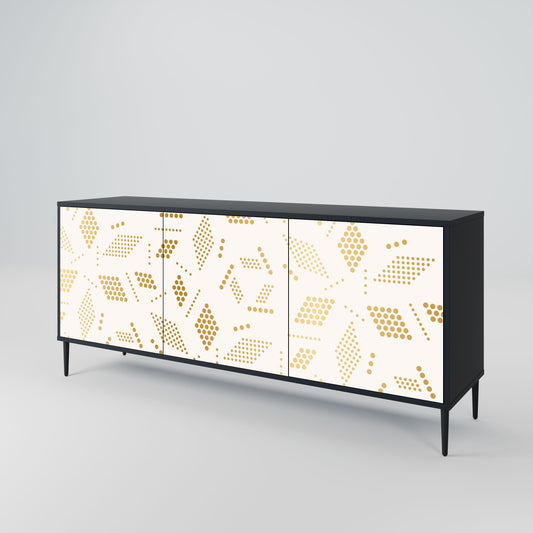 Credenza SPOTTED DAZE a 3 ante con finitura nera