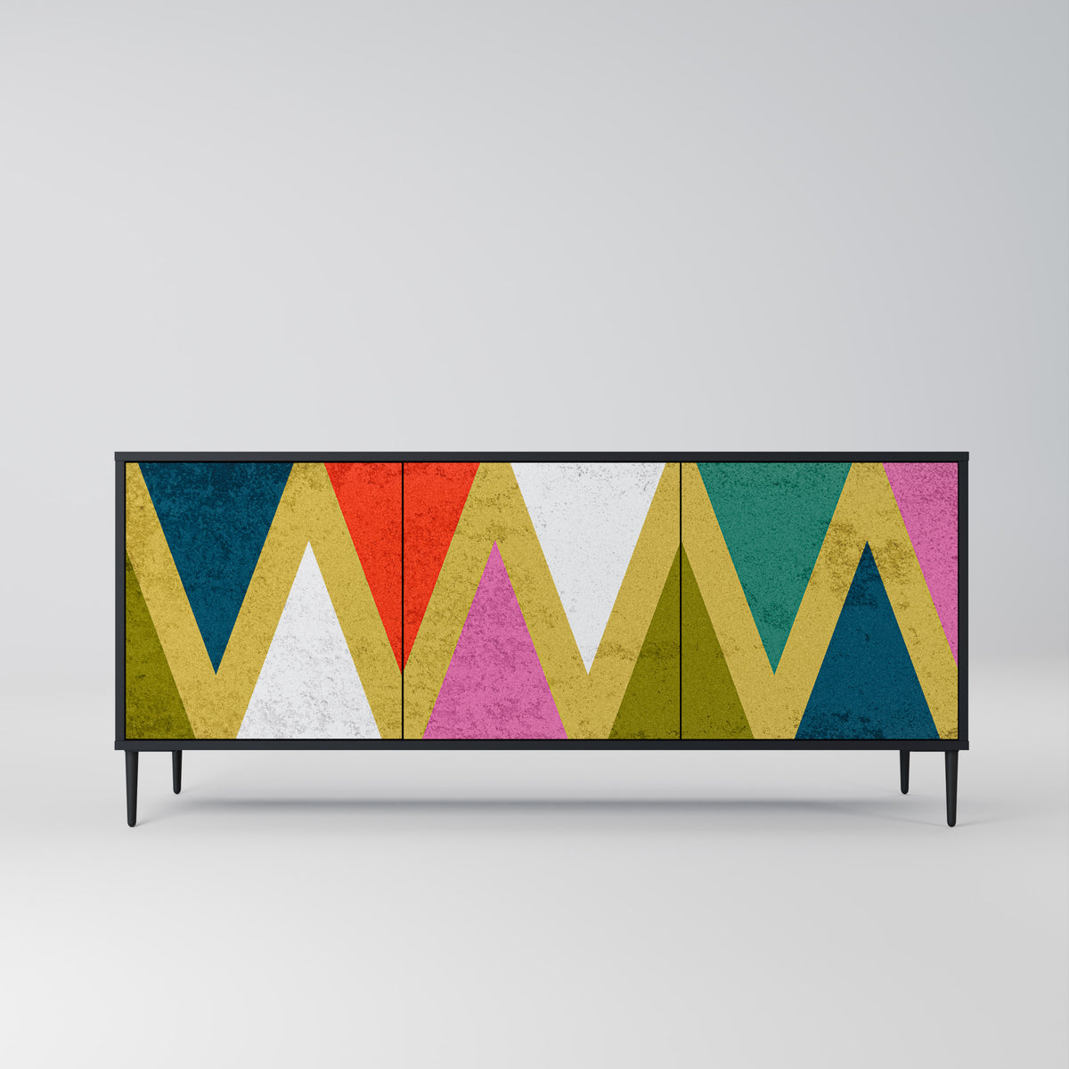 COLORFUL TRIANGLES 3-türiges Sideboard