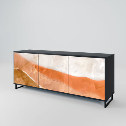 Credenza a 3 ante SANDHILLS SPLENDOUR in finitura nera