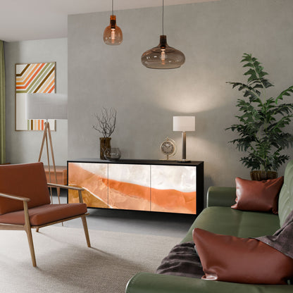 Credenza a 3 ante SANDHILLS SPLENDOUR in finitura nera