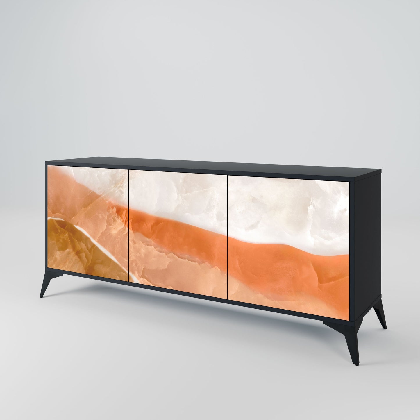 Credenza a 3 ante SANDHILLS SPLENDOUR in finitura nera