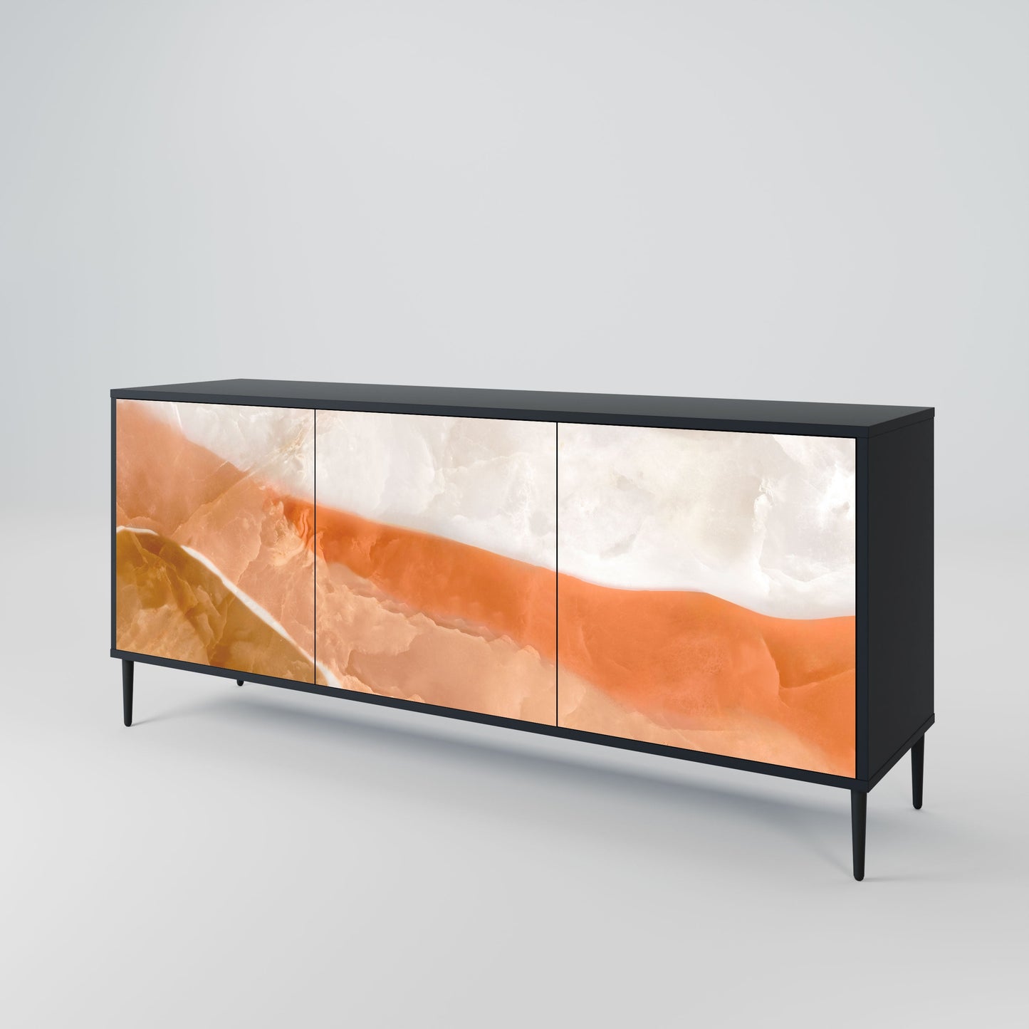 Credenza a 3 ante SANDHILLS SPLENDOUR in finitura nera