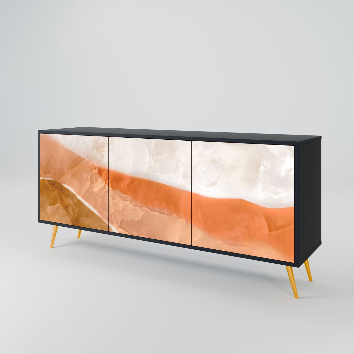 Credenza a 3 ante SANDHILLS SPLENDOUR in finitura nera