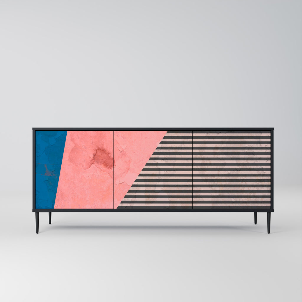 GLAMOROUS STRIPE Aparador de 3 Puertas