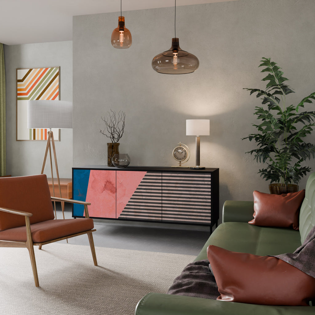 GLAMOROUS STRIPE Aparador de 3 Puertas