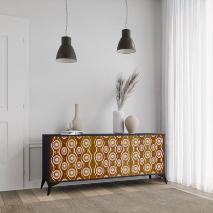 Credenza BROWN EYES a 3 ante in finitura nera