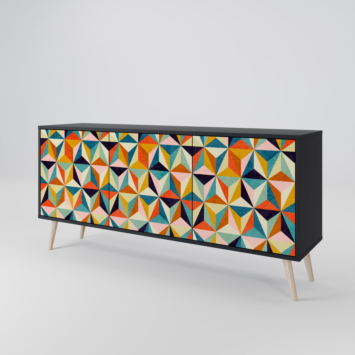 TESSELATE TREASURES Skänk med tre dörrar