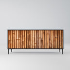 NATURAL WOOD 3-Door Sideboard