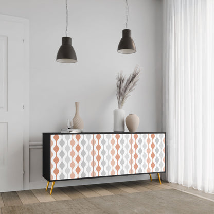 Credenza HAZY NOSTALGIA a 3 ante in finitura nera