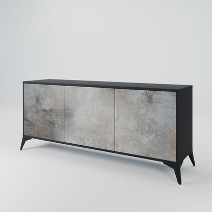 Credenza CONCRETE WALL a 3 ante in finitura nera