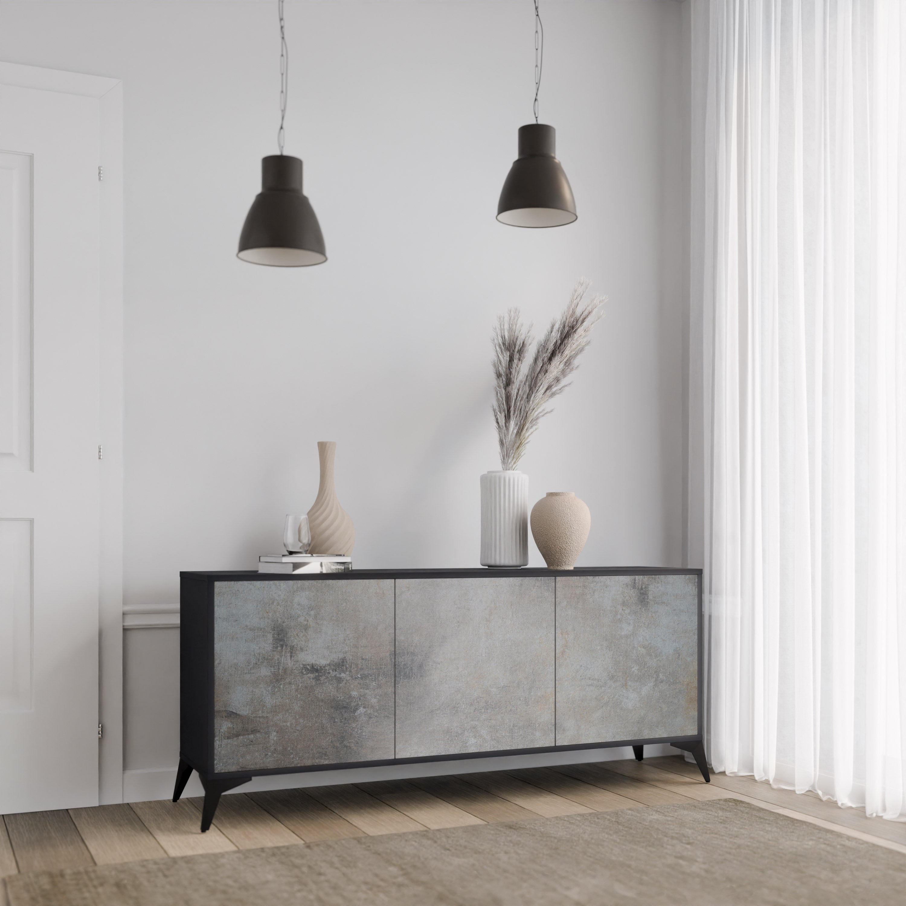 CONCRETE WALL 3-Door Sideboard