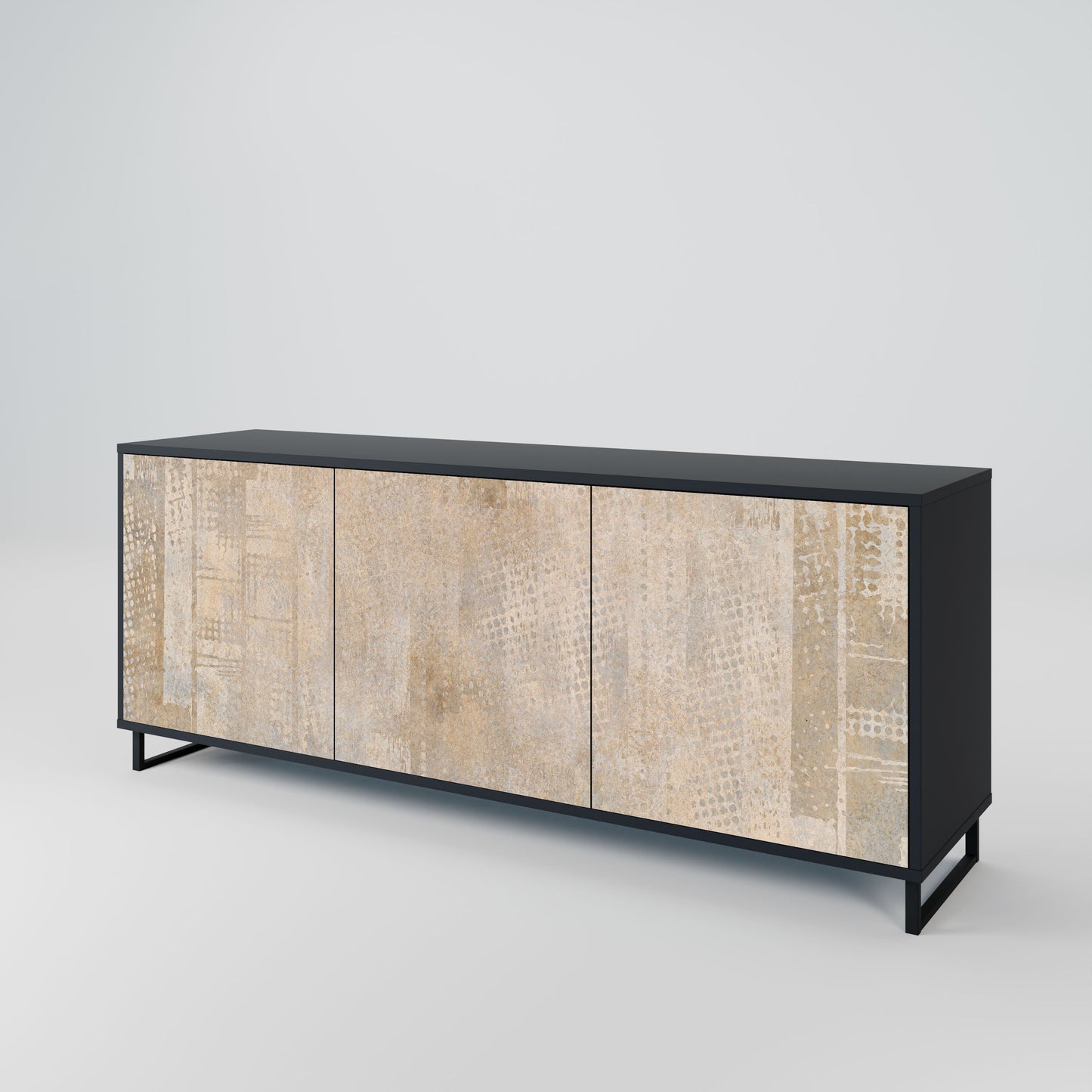 ERRORE SCHERMO Credenza a 3 ante in finitura nera