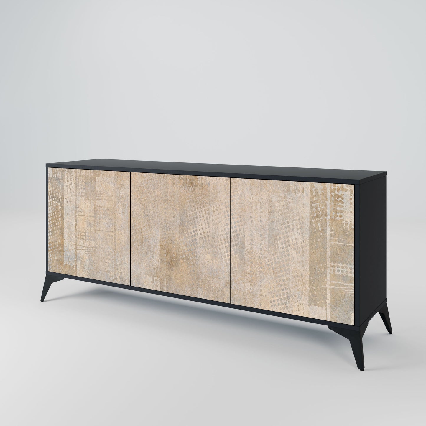 ERRORE SCHERMO Credenza a 3 ante in finitura nera