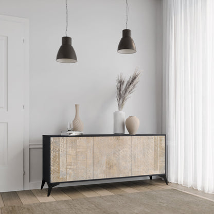 ERRORE SCHERMO Credenza a 3 ante in finitura nera