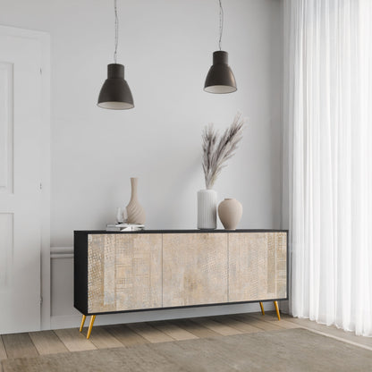 ERRORE SCHERMO Credenza a 3 ante in finitura nera