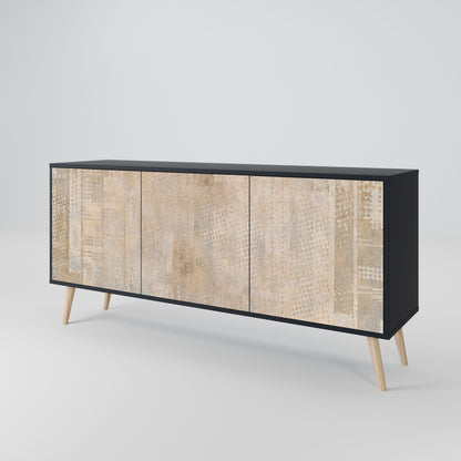 ERRORE SCHERMO Credenza a 3 ante in finitura nera