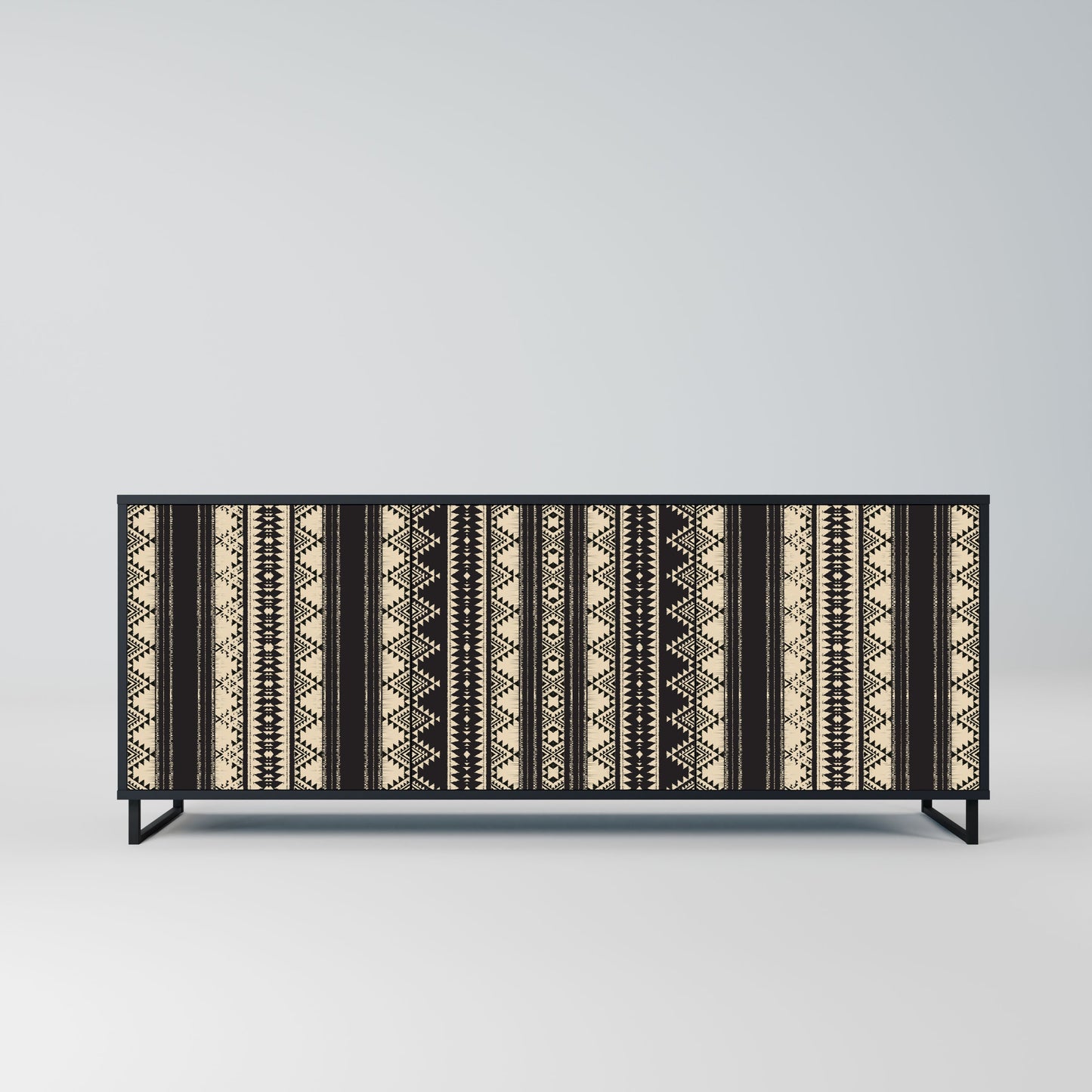 AZTEC 3-Door Sideboard in Black Finish