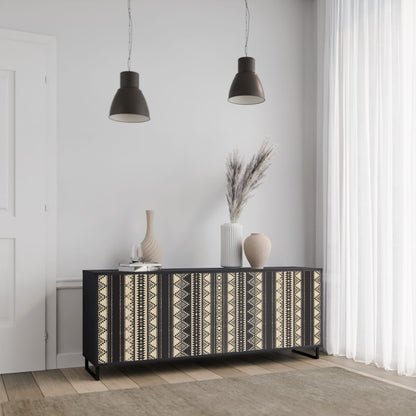 AZTEC 3-Door Sideboard in Black Finish