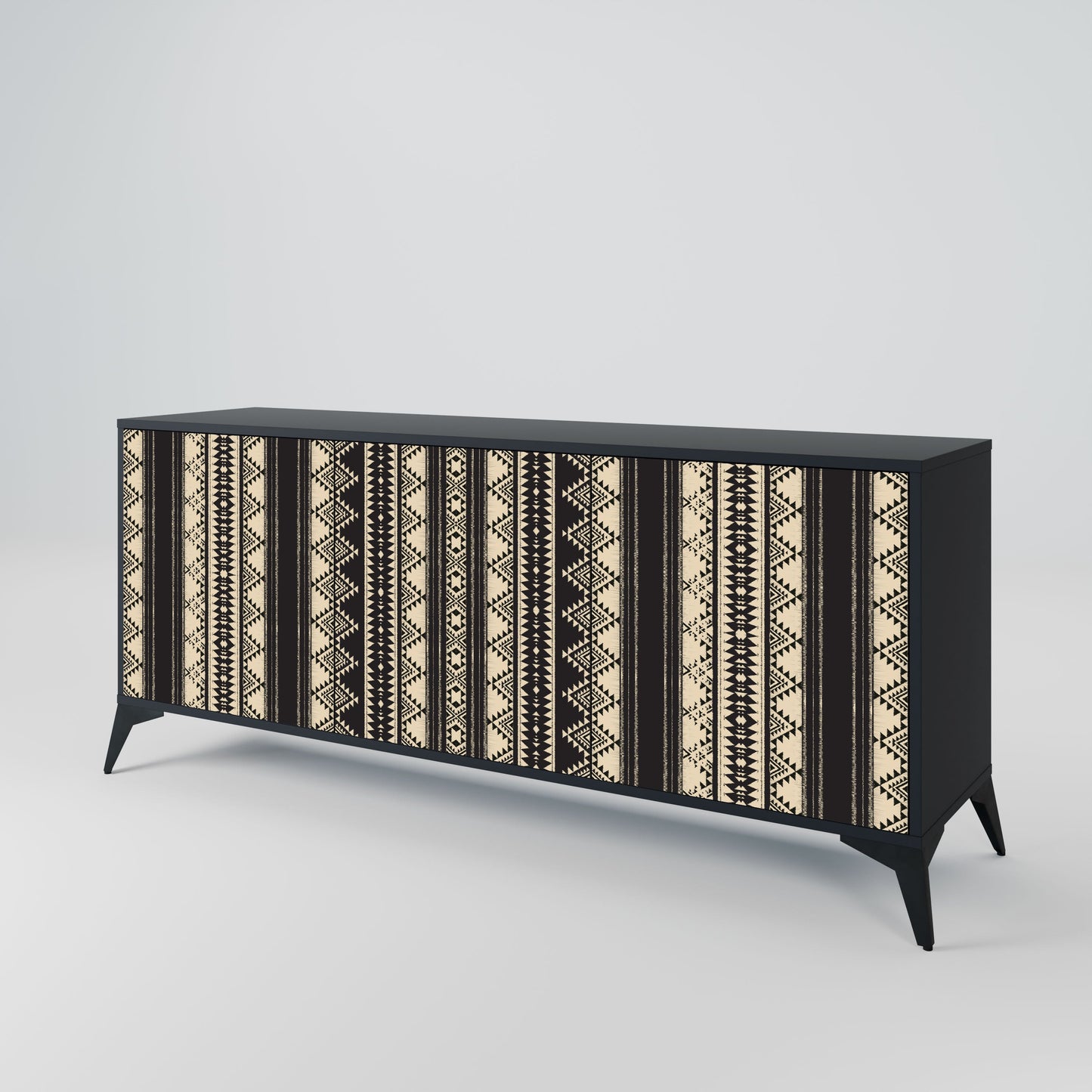 AZTEC 3-Door Sideboard in Black Finish