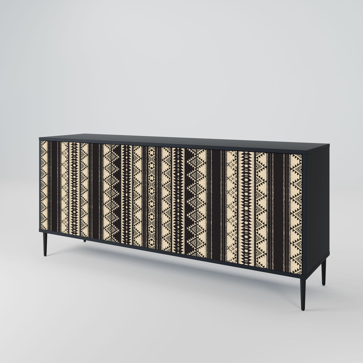 AZTEC 3-Door Sideboard in Black Finish