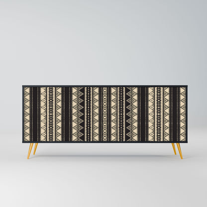 AZTEC 3-Door Sideboard in Black Finish