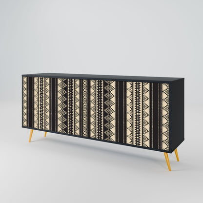 AZTEC 3-Door Sideboard in Black Finish