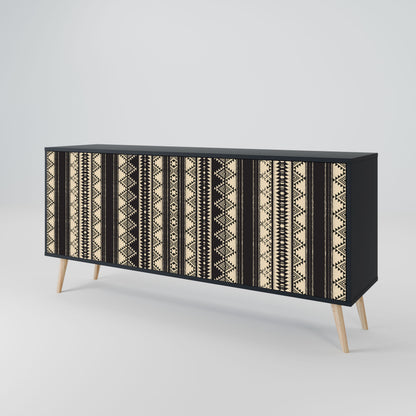 AZTEC 3-Door Sideboard in Black Finish