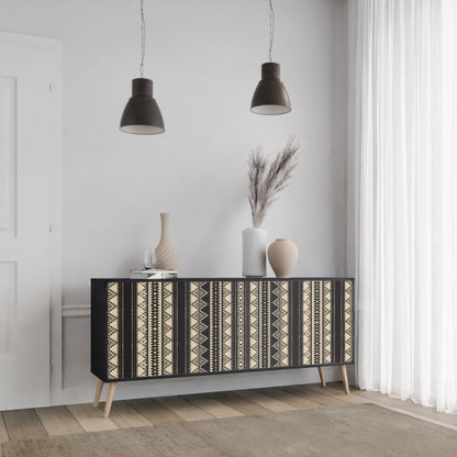 AZTEC 3-Door Sideboard in Black Finish