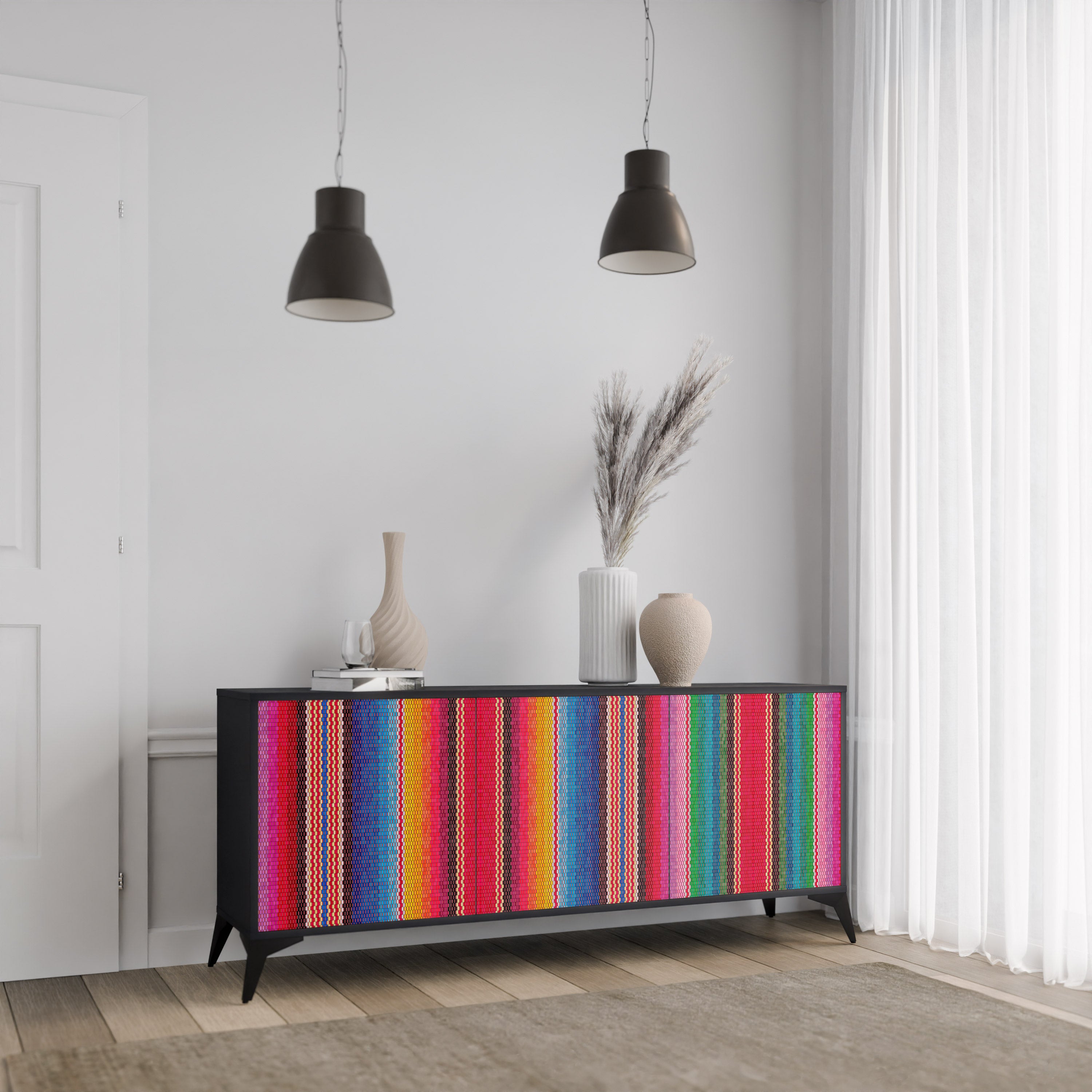 ETHNIC MEXICAN 3-Door Sideboard