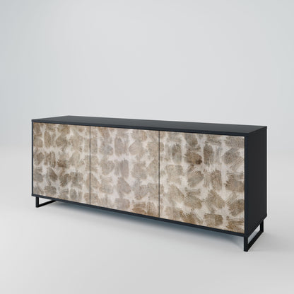 Credenza a 3 ante SLIGHTLY BLURRED in finitura nera