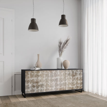 Credenza a 3 ante SLIGHTLY BLURRED in finitura nera