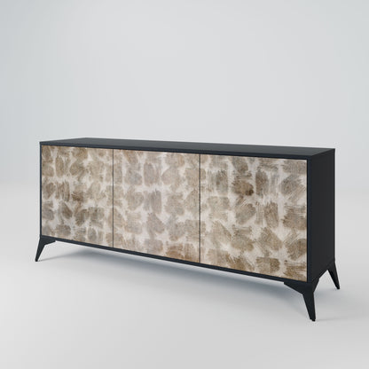 Credenza a 3 ante SLIGHTLY BLURRED in finitura nera