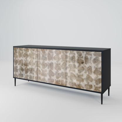 Credenza a 3 ante SLIGHTLY BLURRED in finitura nera