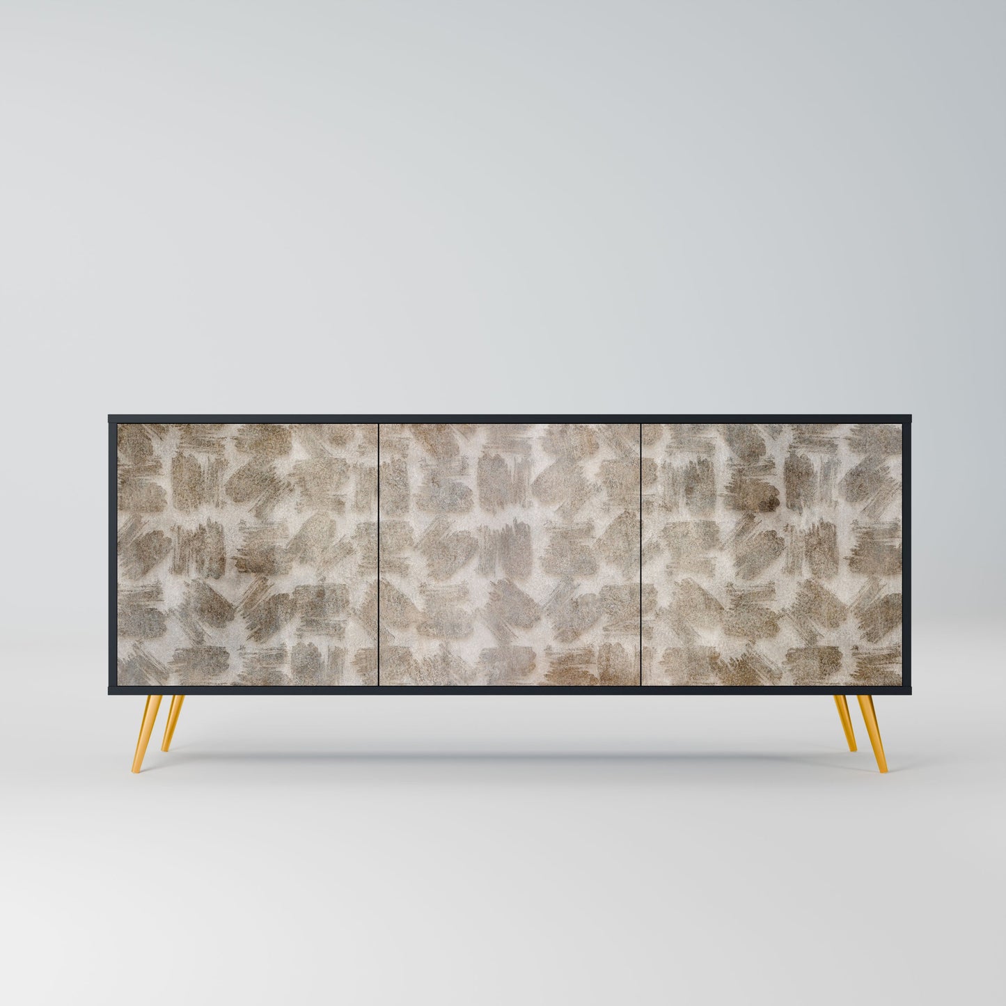 Credenza a 3 ante SLIGHTLY BLURRED in finitura nera