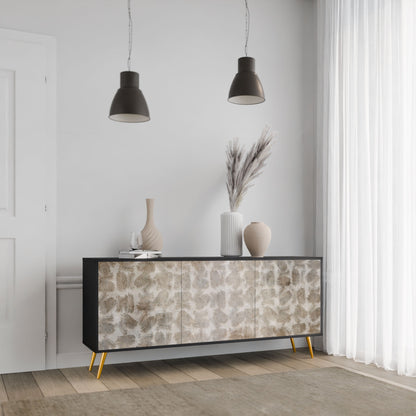 Credenza a 3 ante SLIGHTLY BLURRED in finitura nera