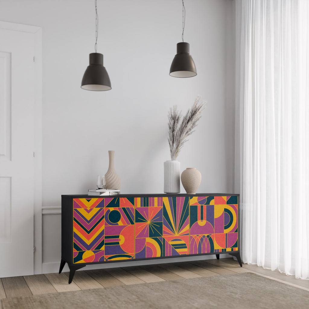 ELECTRIC PATTERNS 3-türiges Sideboard