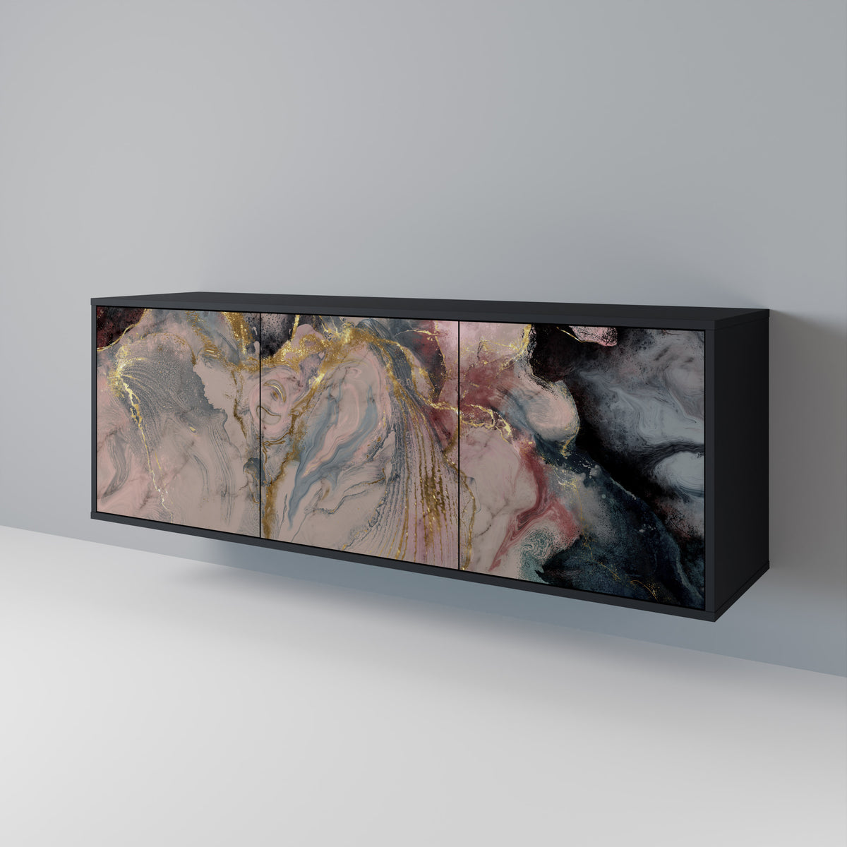 GILDED SWIRLS Aparador de 3 Portas