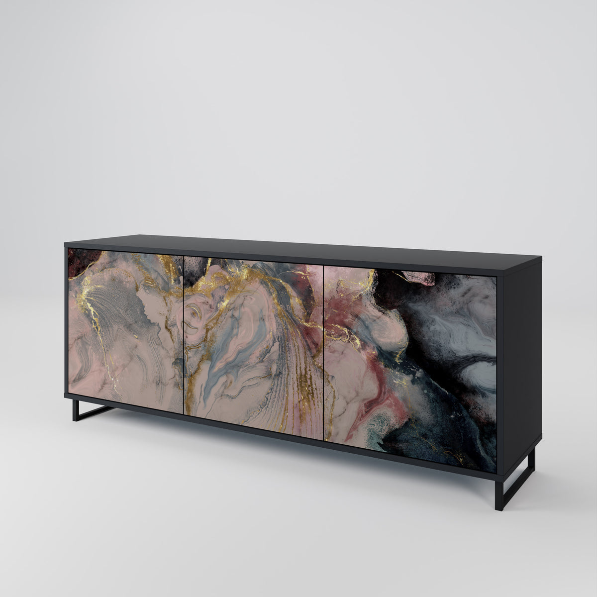 GILDED SWIRLS Aparador de 3 Portas