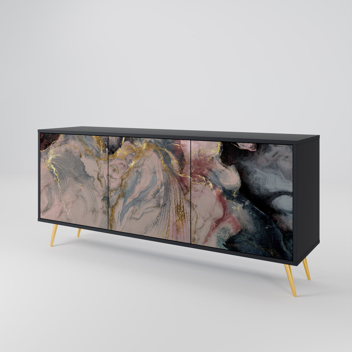 GILDED SWIRLS Aparador de 3 Portas
