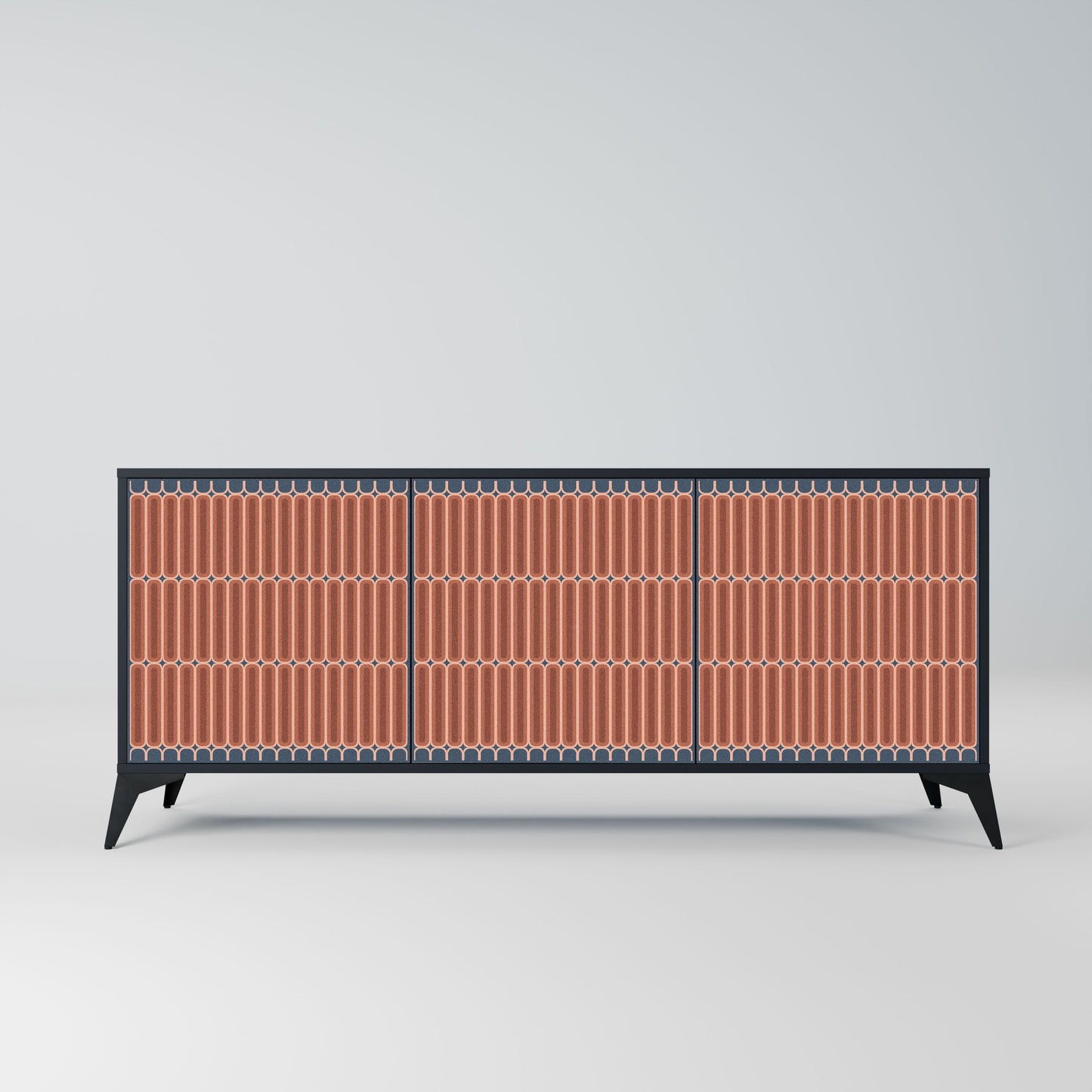 Credenza a 3 ante HYPNOTIC GATE in finitura nera