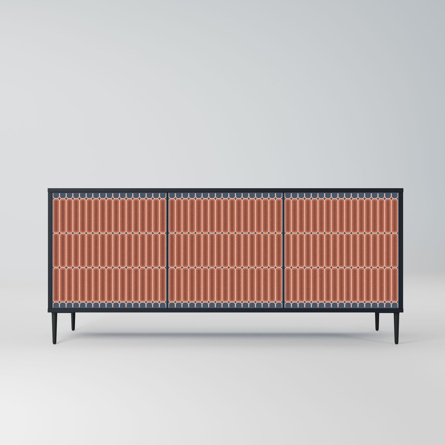 Credenza a 3 ante HYPNOTIC GATE in finitura nera