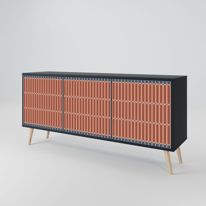 Credenza a 3 ante HYPNOTIC GATE in finitura nera