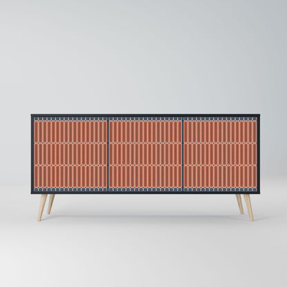 Credenza a 3 ante HYPNOTIC GATE in finitura nera