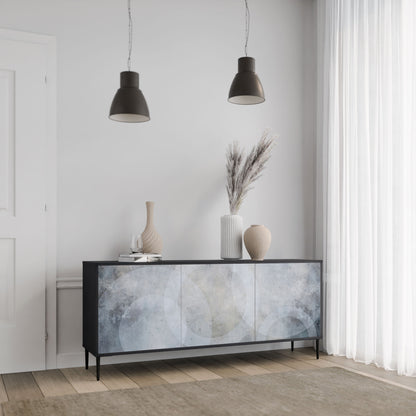 Credenza MUTED ARC a 3 ante in finitura nera