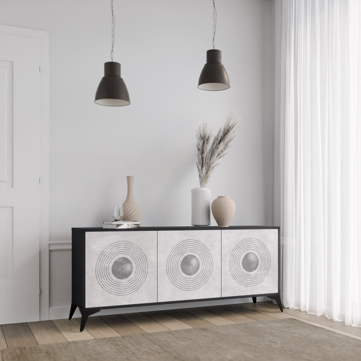 SOLID CIRCLES 3-türiges Sideboard