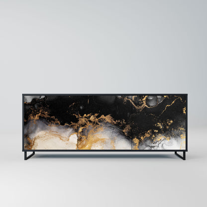 Credenza a 3 ante MARBLE OF TOMMORROW in finitura nera