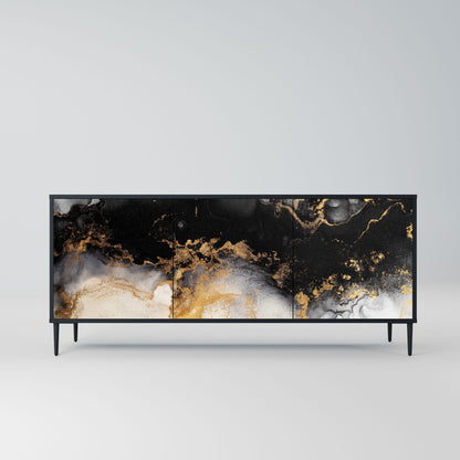 Credenza a 3 ante MARBLE OF TOMMORROW in finitura nera