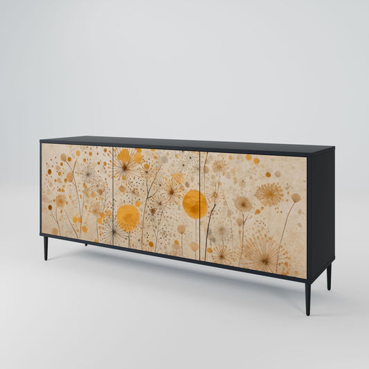 Credenza MORNING GLADE a 3 ante in finitura nera